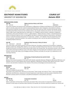    	
   SOUTHEAST	
  ASIAN	
  STUDIES	
  	
   UNIVERSITY	
  OF	
  WASHINGTON	
  