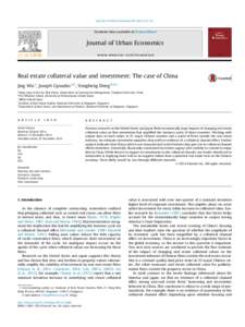 Journal of Urban Economics–53  Contents lists available at ScienceDirect Journal of Urban Economics www.elsevier.com/locate/jue