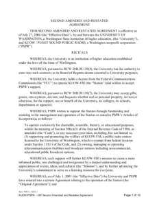 KUOW-FM / University of Washington / Integration clause