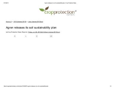 Agren releases its soil sustainability plan |  Crop Protection News  (/)