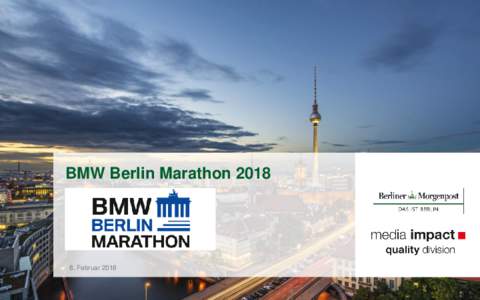 BMW Berlin MarathonFebruar 2018 38. Berliner Halbmarathon Die Ergebnisbeilage der Berliner Morgenpost