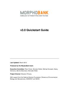 MorphoBank v3.0 Quickstart Guide