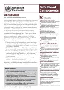 Aide-Mémoire Safe Blood Components[removed]