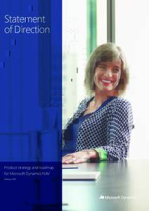 Statement of Direction Product strategy and roadmap for Microsoft Dynamics NAV February 2015