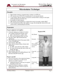 Microisolator Technique Principles • • • •