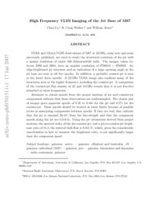 High Frequency VLBI Imaging of the Jet Base of M87 Chun Ly,1 R. Craig Walker,2 and William Junor3 [removed] ABSTRACT  arXiv:astro-ph/0701511v1 17 Jan 2007