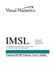 IMSL   Fortran 90 Subroutines