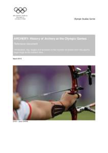 ARCHERY: History of Archery at the Olympic Games