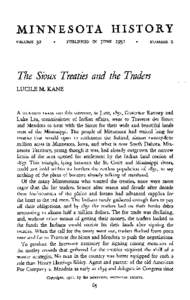 The Sioux treaties and the traders.