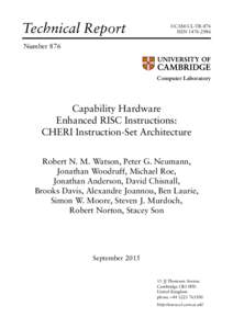 Capability Hardware Enhanced RISC Instructions: CHERI Instruction-Set Architecture