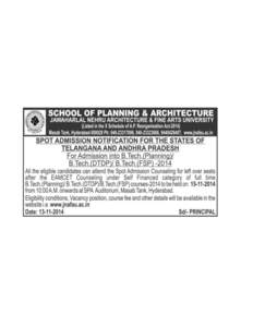 1  EAMCET-2014 ADMISSIONS From Convenor