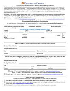 2004 Application for Form I-20:  Certificate of Eligibility for Nonimmigrant (F-1) Student Status