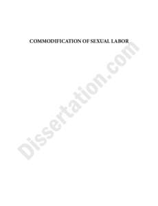 Commodification of Sexual Labor: The Contribution of Internet Communities to Prostitution Reform