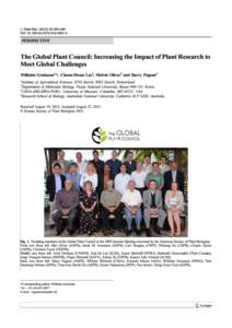 J. Plant Biol:DOIs12374PERSPECTIVE  The Global Plant Council: Increasing the Impact of Plant Research to