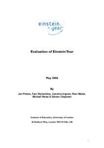 Microsoft Word - Report on the Evaluation of Einstein Year y.doc