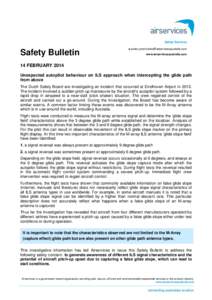 Safety Services  Safety Bulletin e [removed] www.airservicesaustralia.com
