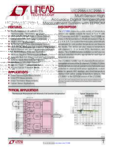 LTC2986/LTC2986-1 - Multi-Sensor High Accuracy Digital Temperature Measurement System with EEPROM