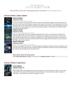 Award-Winning Author  Rachel Aukes More information on these titles, including sample chapters, can be found at http://www.RachelAukes.com.  Science Fiction / Space Opera