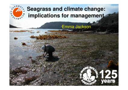 Seagrass and climate change: implications for management Emma Jackson Contents