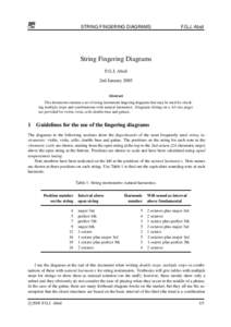 STRING FINGERING DIAGRAMS  F.G.J. Absil String Fingering Diagrams F.G.J. Absil
