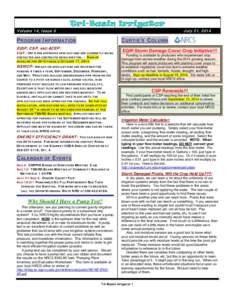Volume 14, Issue 6  Tri-Basin Irrigator PROGRAM INFORMATION