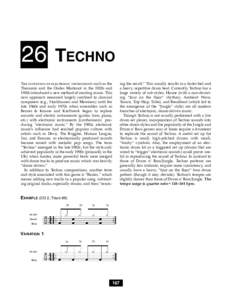 26  Techno The invention of electronic instruments such as the Theramin and the Ondes Martenot in the 1920s and
