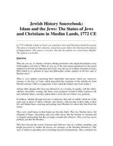 Jewish History Sourcebook: