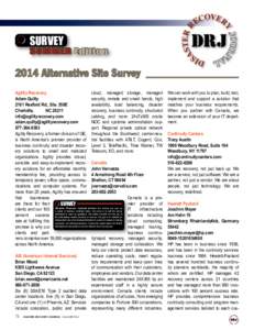 2014 Alternative Site Survey