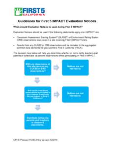 Microsoft Word - Guidelines for Evaluation Notices IMPACTdocx