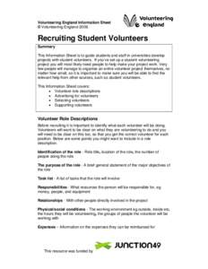 Microsoft Word - IS - Recruiting Student Volunteers _VE09_.doc