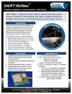 CubeSat / Satellites / Satellite navigation systems / Global Positioning System / Satellite / Synchronization / Universal asynchronous receiver/transmitter / Technology / Spacecraft / Space technology