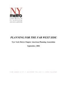 NYMetro Chapter of the American Planning Association  Responses to the Proposed