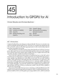 45 Introduction to GPGPU for AI Conan Bourke and Tomasz Bednarz 45.1	 45.2