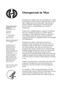 Primary and Secondary Osteoporosis