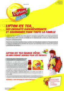 Lipton Ice Tea  Communiqué de presse MarsLipton Ice Tea,