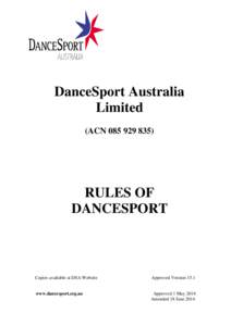 DanceSport Australia Limited