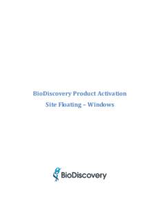 BioDiscovery Product Activation -Floating License