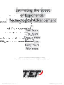 Estimating the Speed of Exponential Technological Advancement in  Five Years