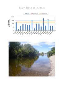 Taieri River at Outram Result E.coli/100ml (logarithmic scale)
