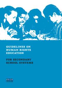 guidelines on human rights education for secondary school systems