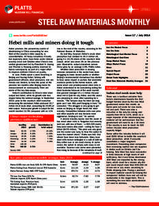 [STEEL ]  www.platts.com STEEL RAW MATERIALS MONTHLY Issue 17 / July 2014