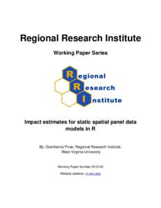 Impact estimates for static spatial panel data models in R