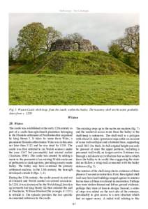 Shell-keeps - The Catalogue  Fig. 1. Wiston Castle shell-keep, from the south, within the bailey. The masonry shell on the motte probably dates from cWiston