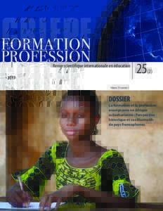 FORMATION PROFESSION et Revue scientifique internationale en éducation