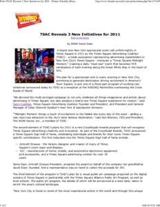 Print TSAC Reveals 3 New Initiatives for[removed]Printer-Friendly (Broa[removed]of 2 http://www.broadwayworld.com/printcolumn.php?id=171445