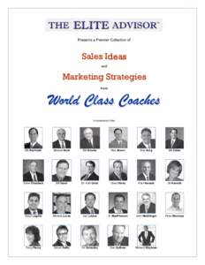Presents a Premier Collection of  Sales Ideas and  Marketing Strategies