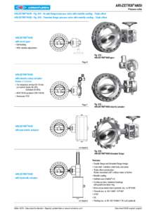 ARI-ZETRIX®ANSI Process valve ARI-ZETRIX®ANSI - FigDouble flanged process valve with metallic sealing - Triple offset ARI-ZETRIX®ANSI - FigThreaded flange process valve with metallic sealing - Triple o