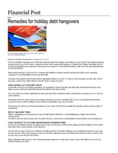 Remedies for holiday debt hangovers1