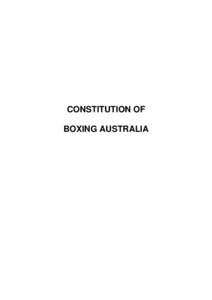 CONSTITUTION OF BOXING AUSTRALIA 2 1.
