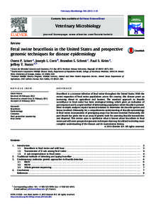 Veterinary Microbiology[removed]–10  Contents lists available at SciVerse ScienceDirect Veterinary Microbiology journal homepage: www.elsevier.com/locate/vetmic